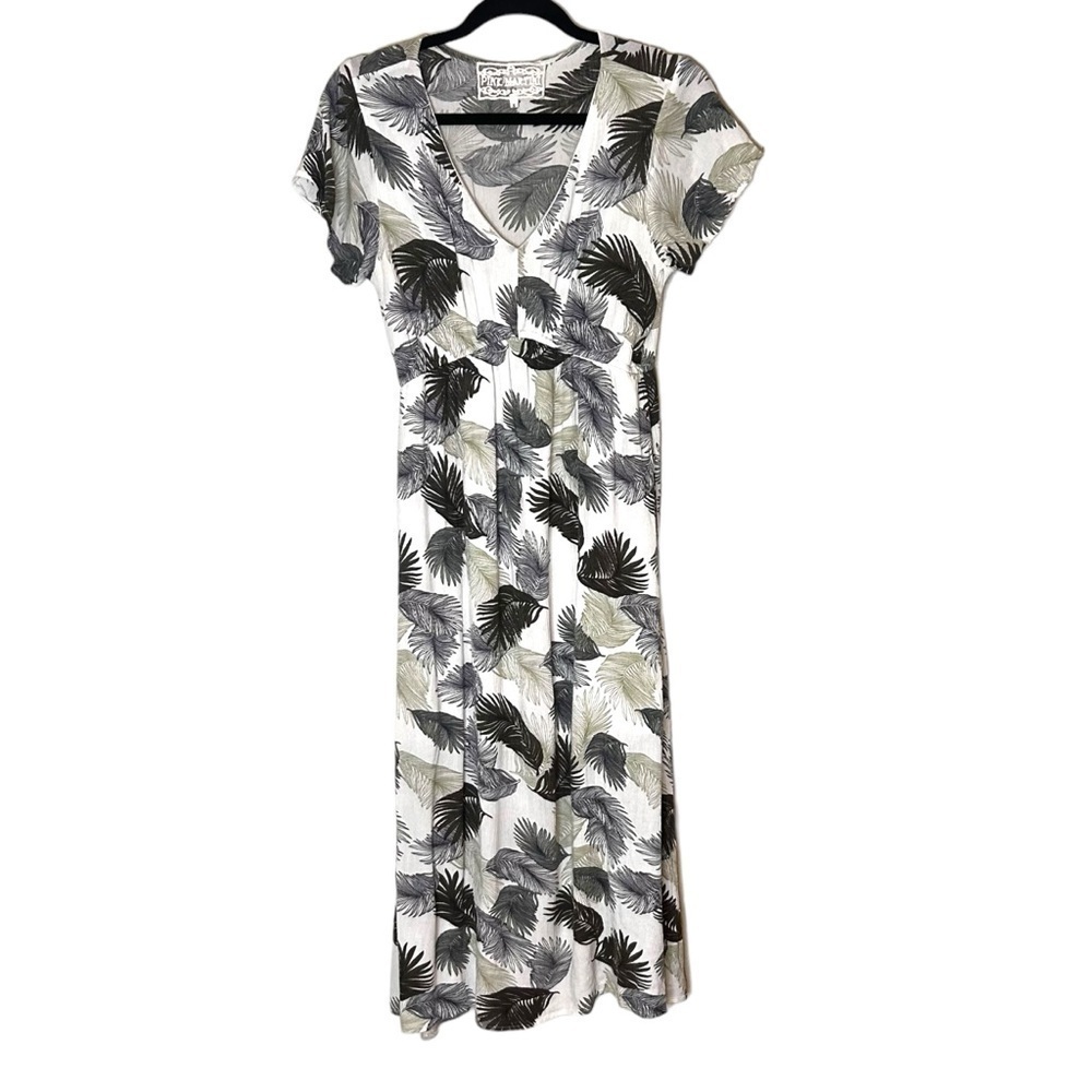 Pink Martini Women's Palm Print Midi Dress